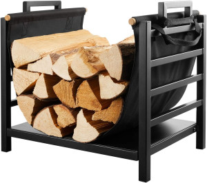 DOEWORKS Indoor Firewood Rack 18 Inch Fireplace Lo...