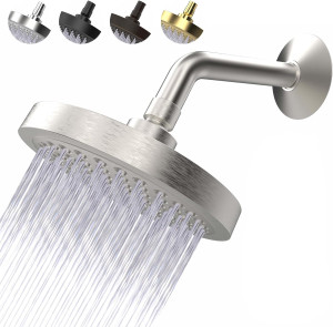High Pressure Shower Head - Anti-Clogging Silicone...