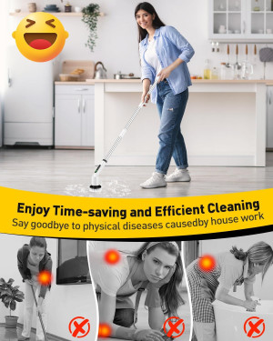 Electric Spin Scrubber for Cleaning Bathroom, Show...