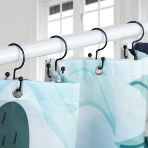 Goowin Shower Curtain Hooks, 12 Pcs Shower Curtain...
