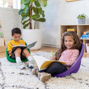 ECR4Kids Leaf Floor Seat, Rocker Chair, Primary, 6...