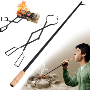 45in Extra Long Fire Poker - Blow Poke, 25in Fire...