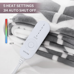 VENTIMI Electric Blanket Heated Throw, 50" x 60" H...