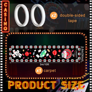 Thyle Casino Party Carpet Football Runner Rug Part...