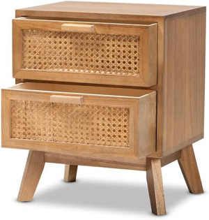 Baxton Studio Baden 26-inch High 3-Drawer Nightsta...