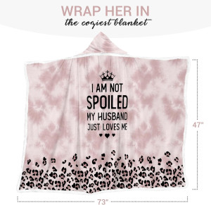 Spoiled Wife Fleece Wearable Blanket Hoodie - Vale...