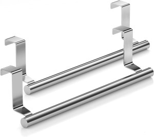 Stainless Steel Over Door Towel Rack Bar Holders f...
