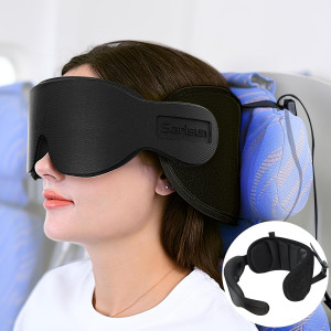 Travel Pillows for Airplanes, Neck Pillow with Eye...