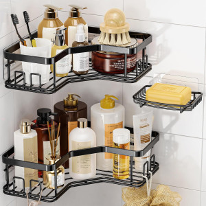 MAXIFFE Shower Caddy Organizer, 3-Pack Corner Show...