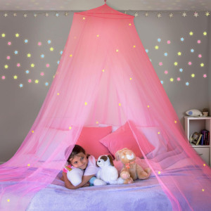 Easy to Install Princess Bed Canopy for Girls Room...