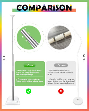 YALLOVE Balloon Column Stand Kit, Set of 2, 7 Feet...