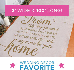 Fun Express 100 Foot Wedding Aisle Runner, Outdoor...