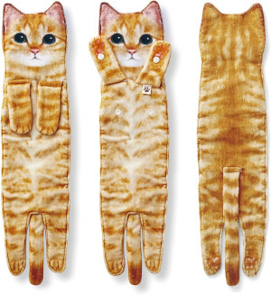 Cat Funny Hand Towels for Bathroom Kitchen - Cute...