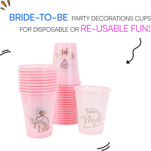 Neliblu Bachelorette Party Team Bride Cups - 25 Br...