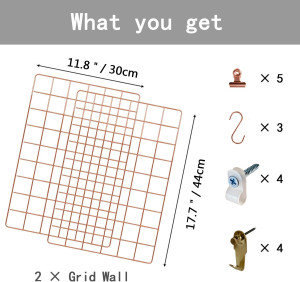 Metal Mesh Wall Grid Panel for Photo Display,Messa...