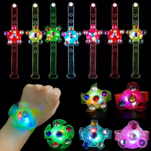 25 Pack LED Light Up Fidget Spinner Bracelets Favo...