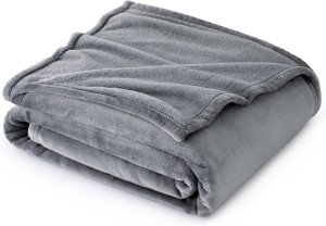 Bedsure Fleece Throw Blanket for Couch Grey - Ligh...