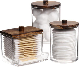 Tbestmax Qtips Holder Bathroom Container, 10/7 OZ...