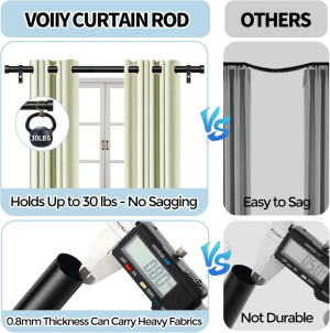 Curtain Rods for Windows 48 to 84 Inch(4-7 Feet),B...
