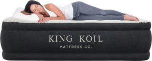 King Koil Luxury Air Mattress Queen with Built-in...