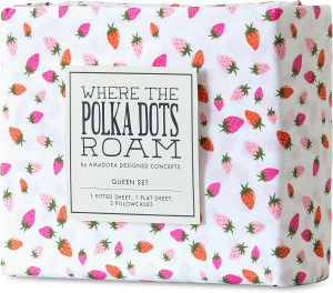 Strawberries Bedsheets for Kids Twin Size – 3 Piec...