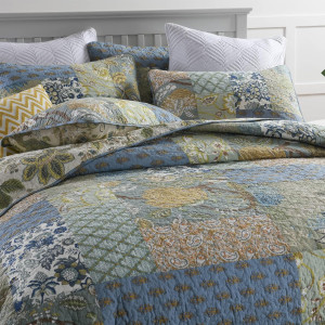 Yvooxny California King Quilt Set - Bohemian Farmh...