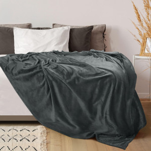 Utopia Bedding Fleece Blanket Queen Size Grey 300G...