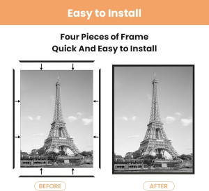 upsimples 16x24 Frame Black 3 Pack, Poster Frames...