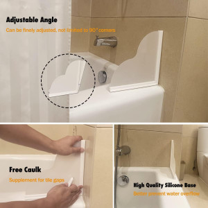 Tub Splash Guard Removable, 2 Pack Bathtub Water S...