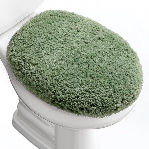 Luxury Toilet Lid Cover Machine Washable Solid Toi...
