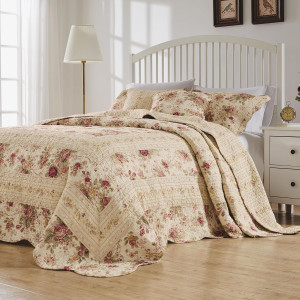 Greenland Home Antique Rose 100% Cotton Heirloom-Q...