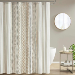 INK+IVY Imani Tufted Chenille 100% Cotton Shower C...