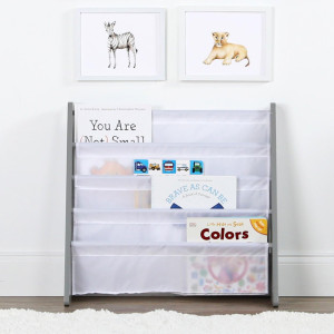 Humble Crew, Grey/White Kids Book Rack Storage Boo...