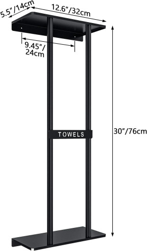 Bathroom Towel Storage Rack, STWWO Towel Racks for...