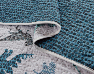 Kids Zone Dinosaurs Quilted Bedspread Set for Boys...