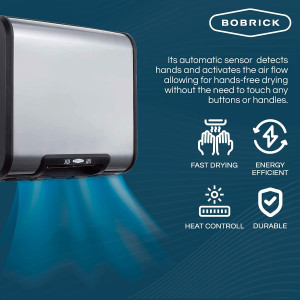 Bobrick 7128115V TrimLine ADA Automatic Hand Dryer...