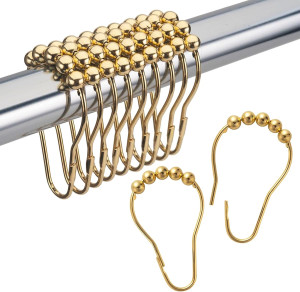 Amazer Shower Curtain Rings, Rust-Resistant Metal...