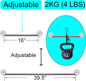 YYST Type A 39.5" Magnetic Curtain Rod, Magnetic C...