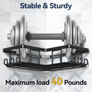 YASONIC Corner Adhesive Shower Caddy, with Soap Ho...