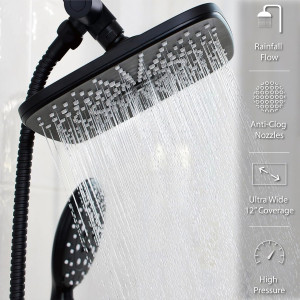 Veken 11.8 Inch High Pressure Rain Shower Head -Sh...