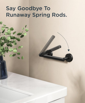 FORIOUS Black Toilet Paper Holder Wall Mount, Matt...