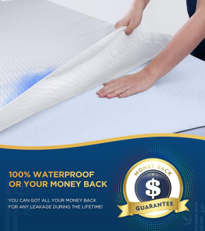 Premium 100% Waterproof King Mattress Protector Br...