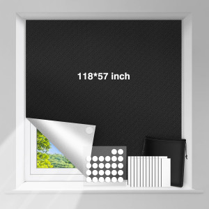 Portable Blackout Shades, 118 x 57 Inch Curtains F...