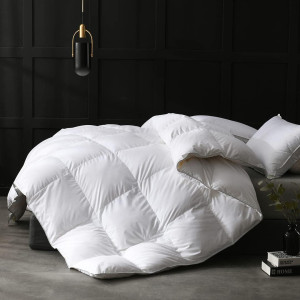 APSMILE Goose Feathers Down Comforter King Size Lu...