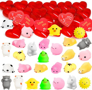28 Packs Valentine Mochi Squishies Toys and Heart...