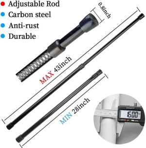 Spring Tension Curtain Rods 28-43 Inch Adjustable...