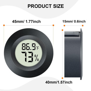 2 Pack Mini Digital Hygrometer Thermometer Gauge,...