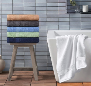 Towel and Linen Mart 100% Cotton 6 Pack Bath Towel...