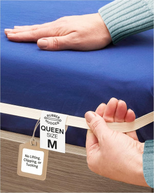 RUBBER HUGGER Medium Size Elastic Sheet Holder Ban...