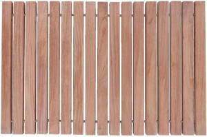 Nordic Style Teak Shower and Bath String Mat - Ind...